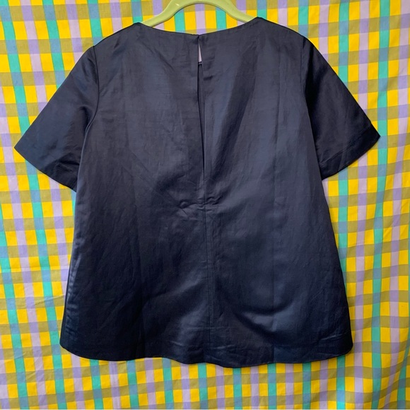 M. Martin Calvo Flare Black Shirt in navy size 4 - Picture 7 of 11